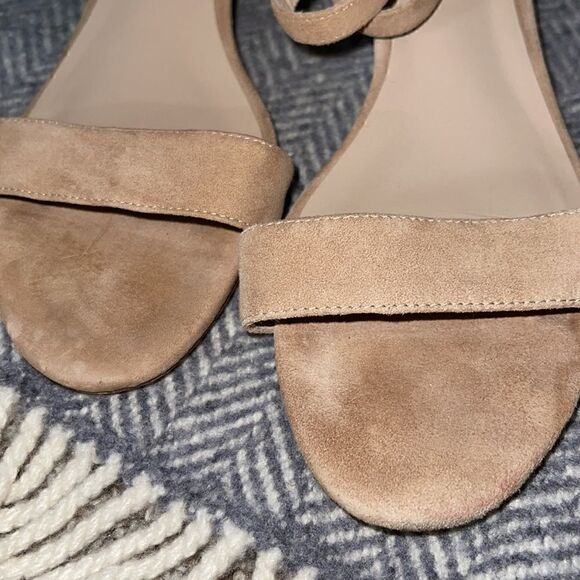 Raye sandals Womens size 37 suede leather cross strap block heel - Picture 8 of 8